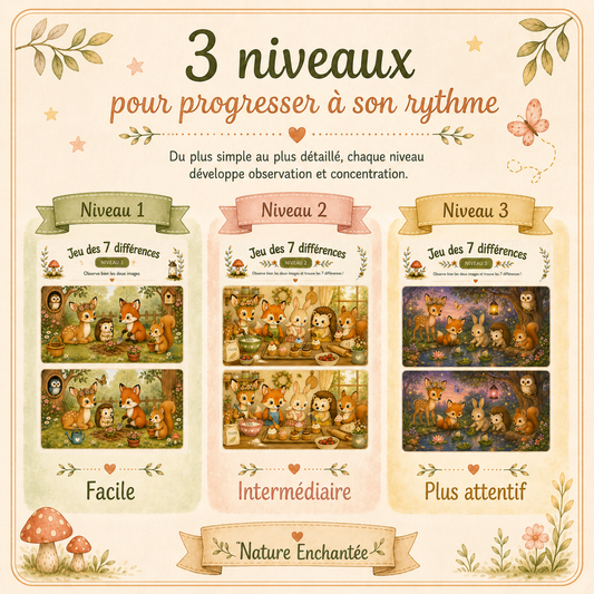 Jeu des 7 différences - Nature enchantée
