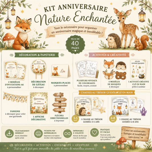 Kits anniversaire - Nature enchantée