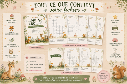 Mots croisés - Collection forêt enchantée