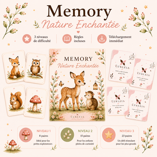 3 niveaux Memory à imprimer
