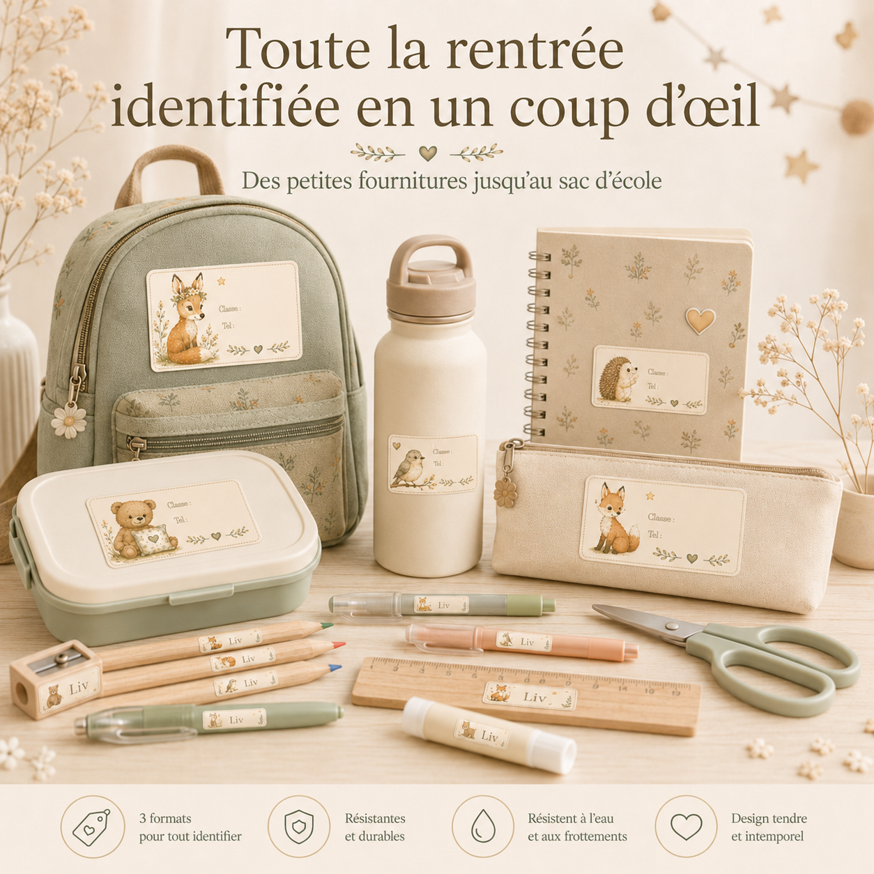 Etiquettes prénom Personnalisables (Planche)