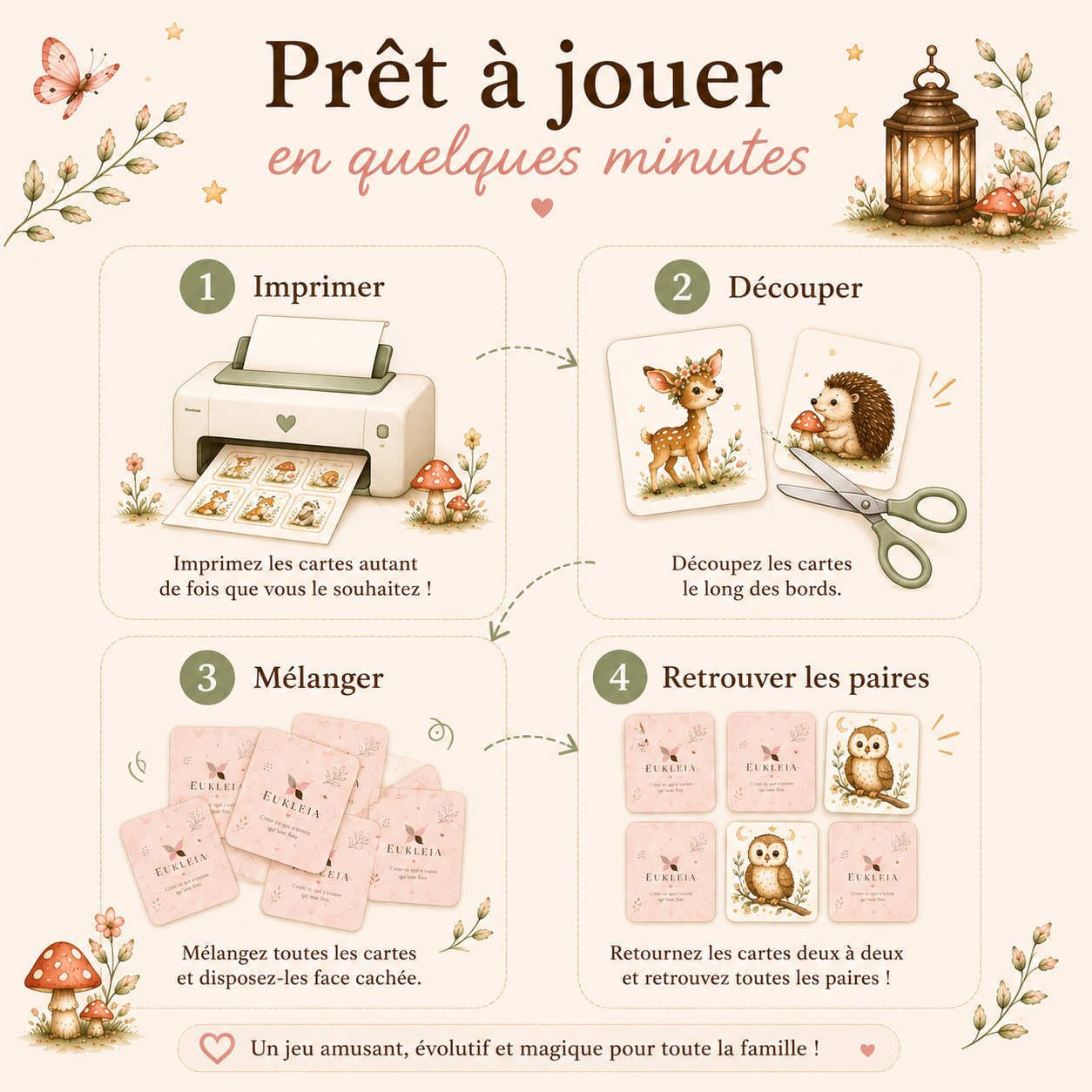 3 niveaux Memory à imprimer