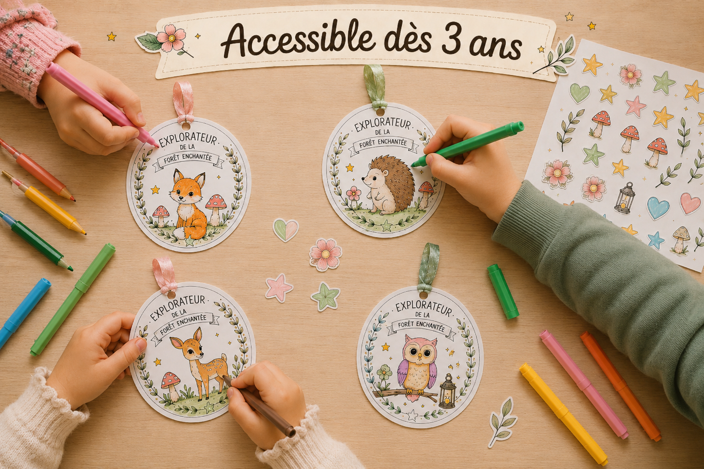 Activité créative médaillon d'explorateur