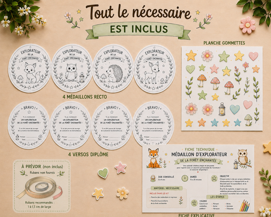 Activité créative médaillon d'explorateur