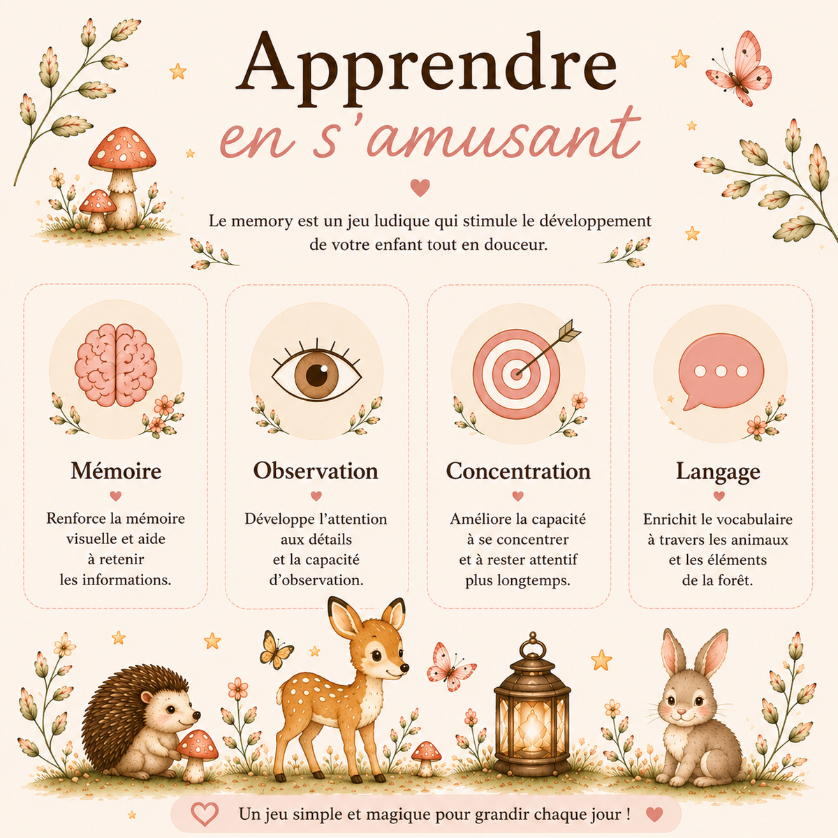3 niveaux Memory à imprimer