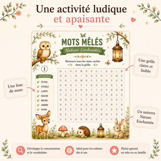 Mots mêlés - Collection Forêt enchantée
