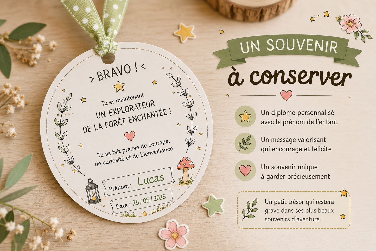 Activité créative médaillon d'explorateur