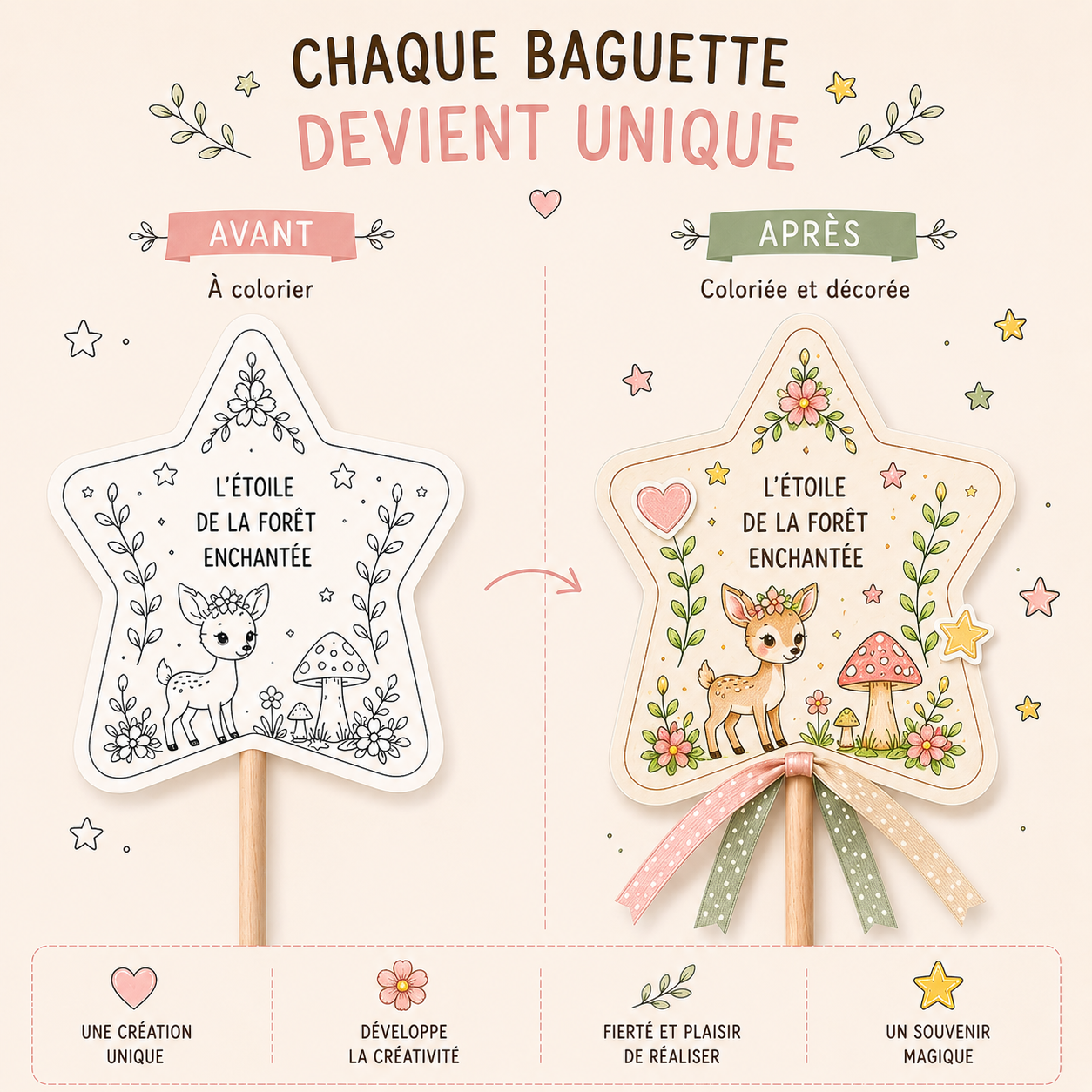 Activité créative baguette magique