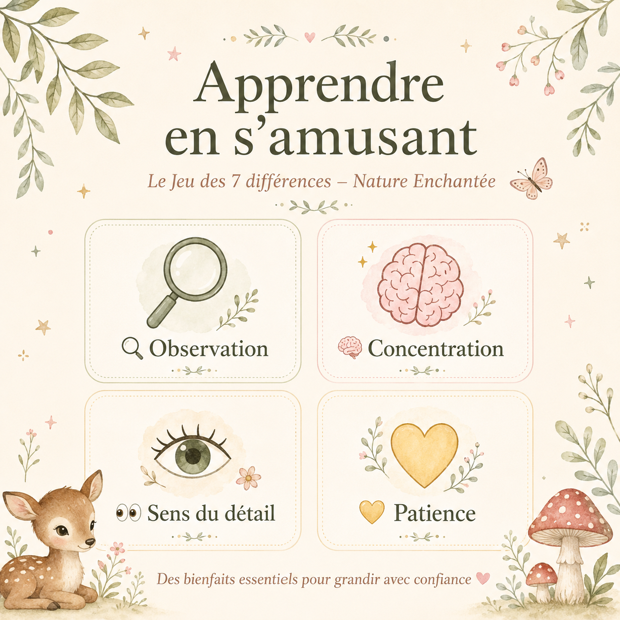 Jeu des 7 différences - Nature enchantée