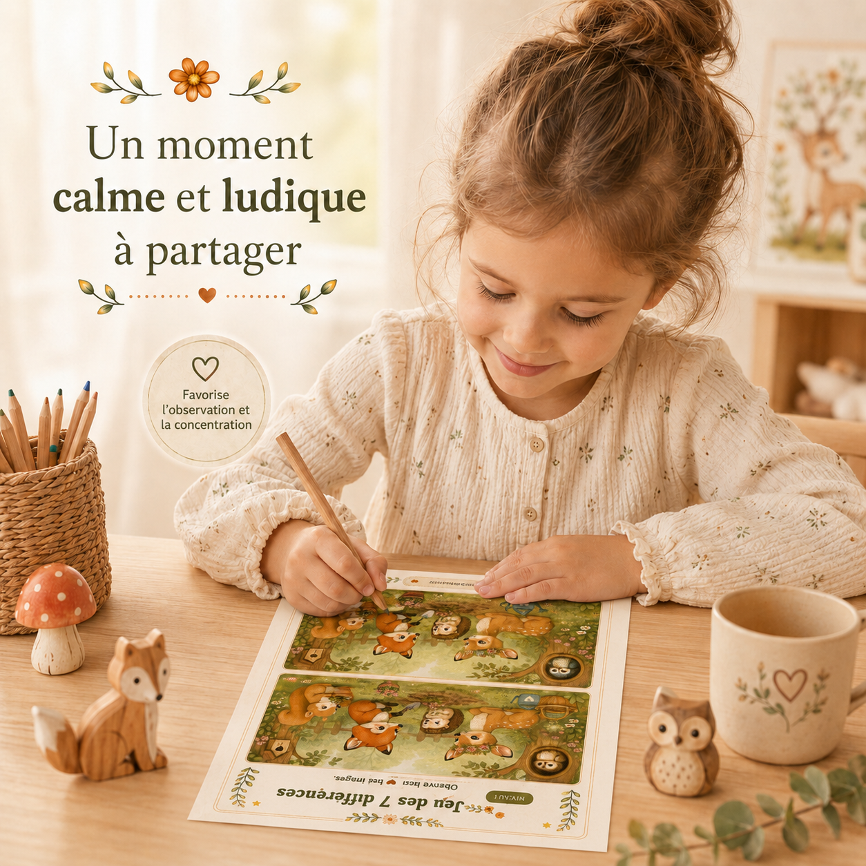Jeu des 7 différences - Nature enchantée