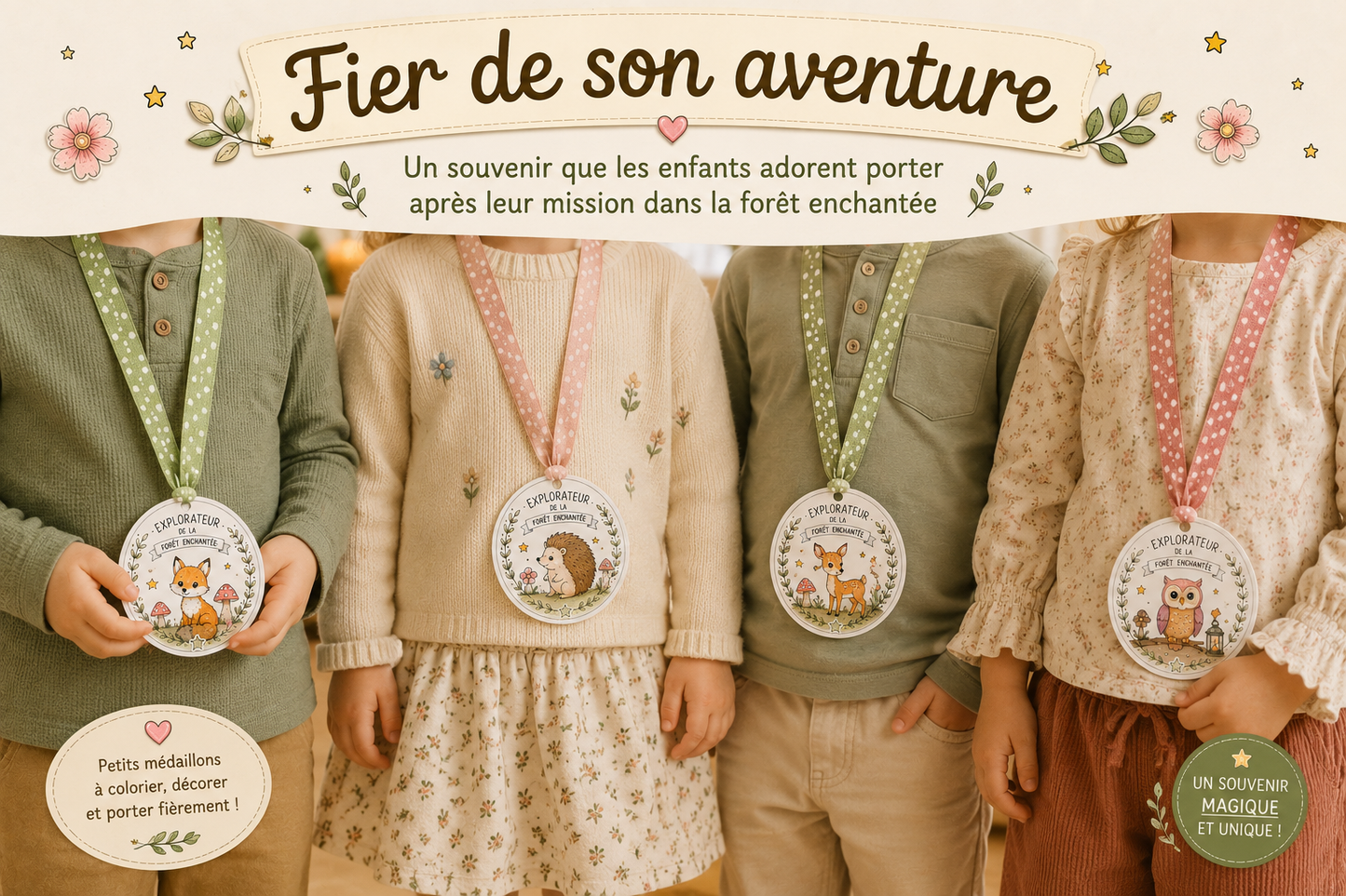 Activité créative médaillon d'explorateur