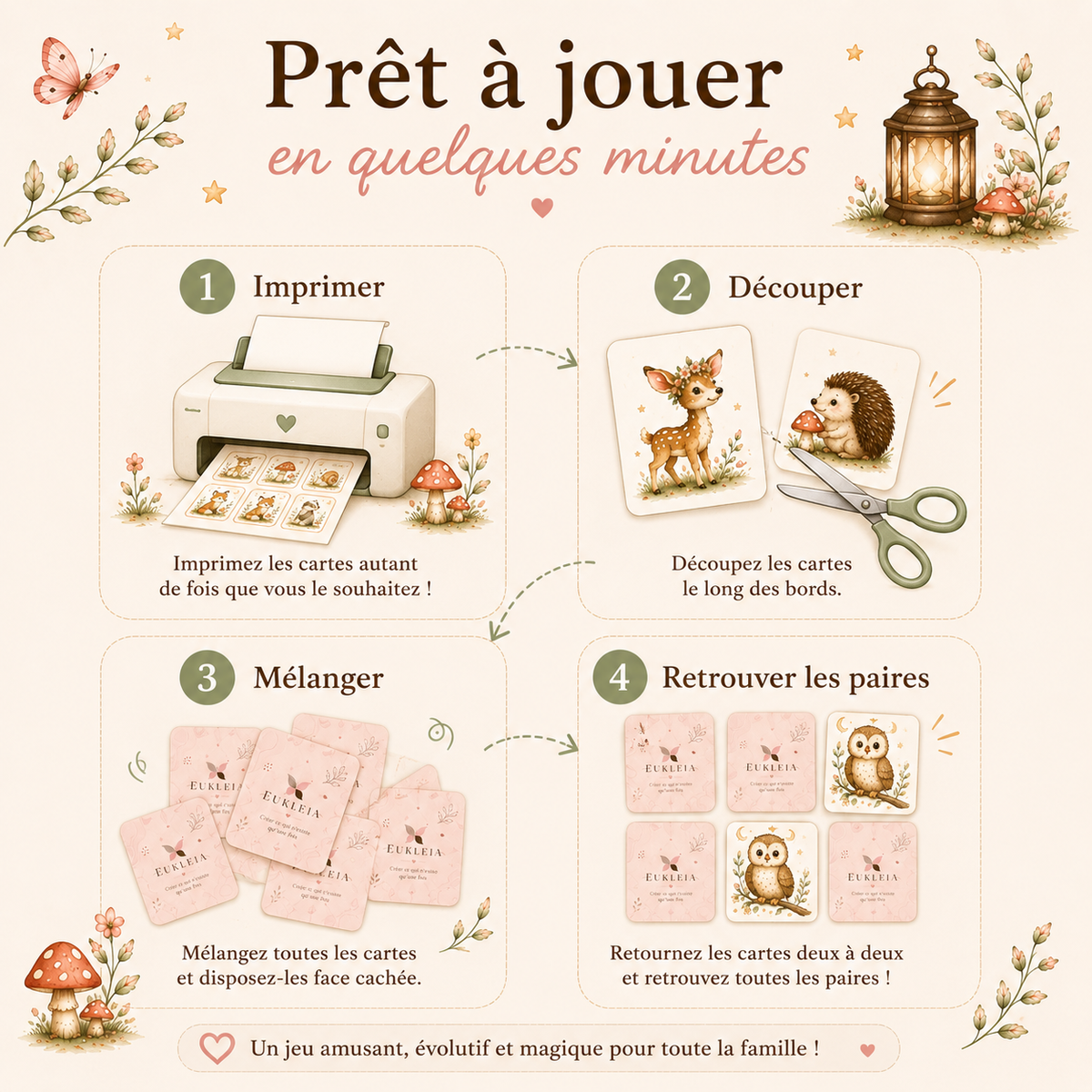 3 niveaux Memory à imprimer