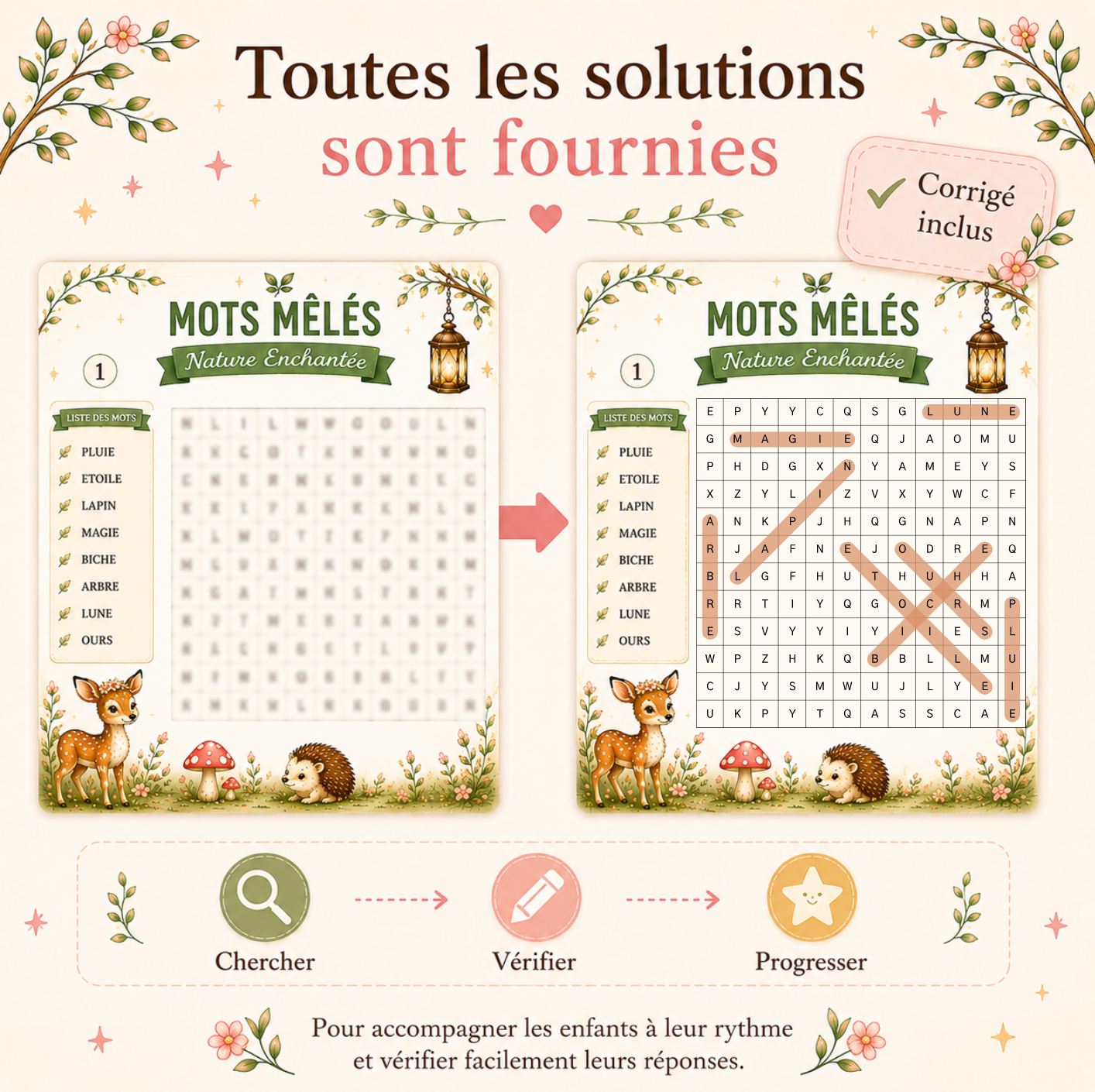 Mots mêlés - Collection Forêt enchantée