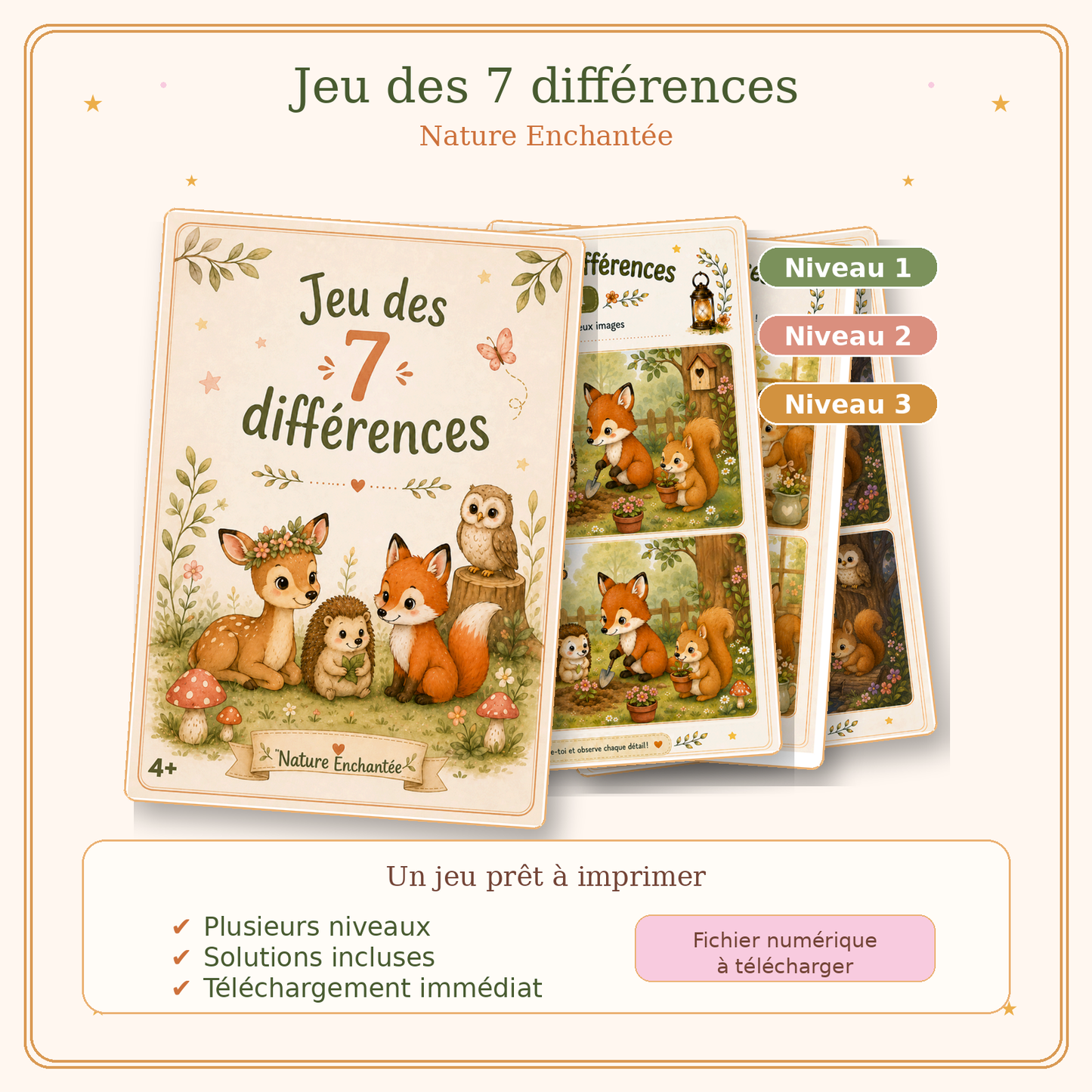 Jeu des 7 différences - Nature enchantée